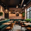 Durable Compact Dining Table With Laminate Top For Hotel Cafe Spaces