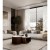 Irregular Coffee Table With Dark Metal Base For Upscale Hotel Lounges