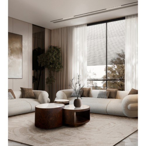 Irregular Coffee Table With Dark Metal Base For Upscale Hotel Lounges