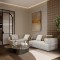 Irregular Coffee Table With Dark Metal Base For Upscale Hotel Lounges