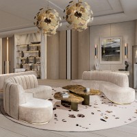 Irregular Coffee Table With Dark Metal Base For Upscale Hotel Lounges