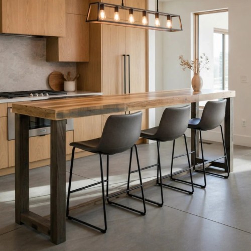 Modern Rustic Style Indoor Bar Table Perfect For Hotel And Resort Spaces