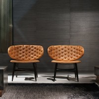 Organic-Shaped Plush Leisure Chair For Hotel Lobby Decor