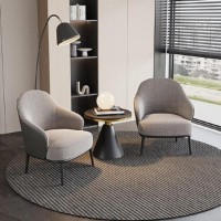 Organic-Shaped Plush Leisure Chair For Hotel Lobby Decor