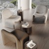 Organic-Shaped Plush Leisure Chair For Hotel Lobby Decor