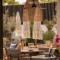 Bohemian Crochet Fringe Outdoor Umbrella With Sturdy Base For Hotel And Resort Lounges