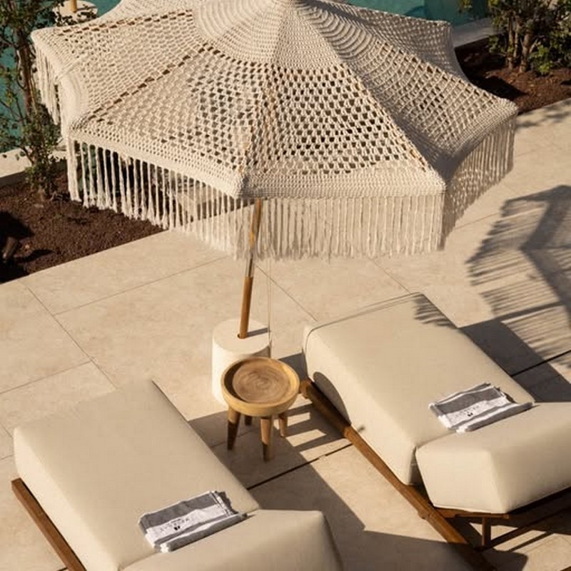 Bohemian Crochet Fringe Outdoor Umbrella