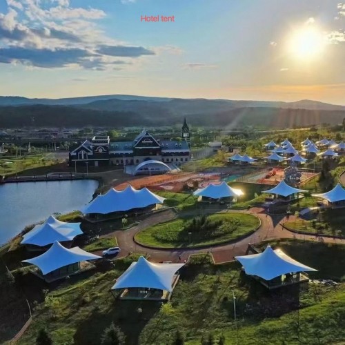 Waterproof Large Glamping Tent With Sturdy Frame For Luxury Hotel Resorts And Outdoor Events
