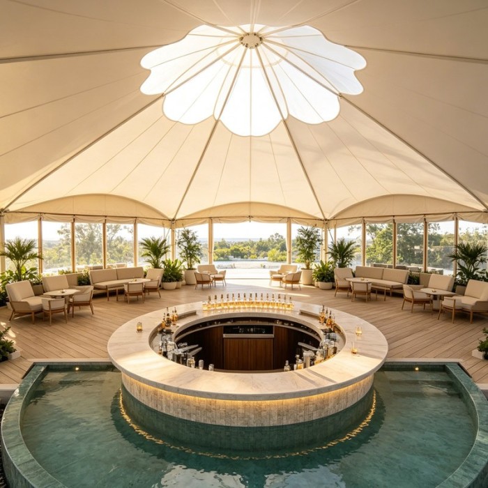 Waterproof Large Glamping Tent With Sturdy Frame For Luxury Hotel Resorts And Outdoor Events