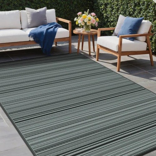 UV-Protected Geometric Pattern Outdoor Carpet With Non-Slip Backing For Hotel Resorts