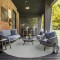 UV-Protected Geometric Pattern Outdoor Carpet With Non-Slip Backing For Hotel Resorts