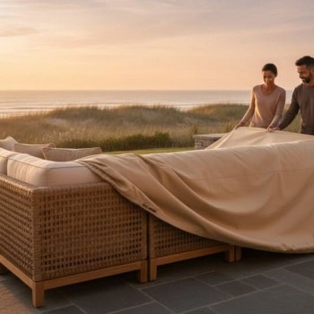 Waterproof Outdoor Furniture Cover Set UV Resistant Protector For Hotel Garden