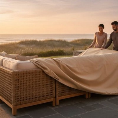 Waterproof Outdoor Furniture Cover Set UV Resistant Protector For Hotel Garden