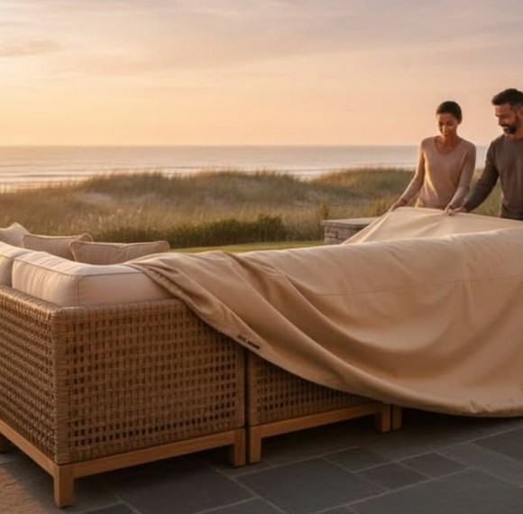 Waterproof Outdoor Furniture Cover Set UV Resistant Protector For Hotel Garden
