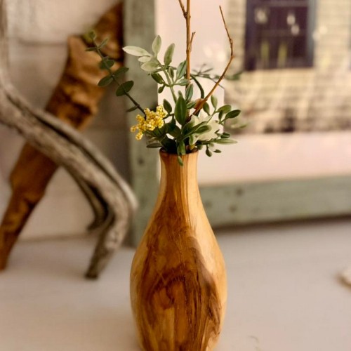 Artisanal Carved Wooden Figurine Handmade Rustic Wood Decor For Hotel Living Room