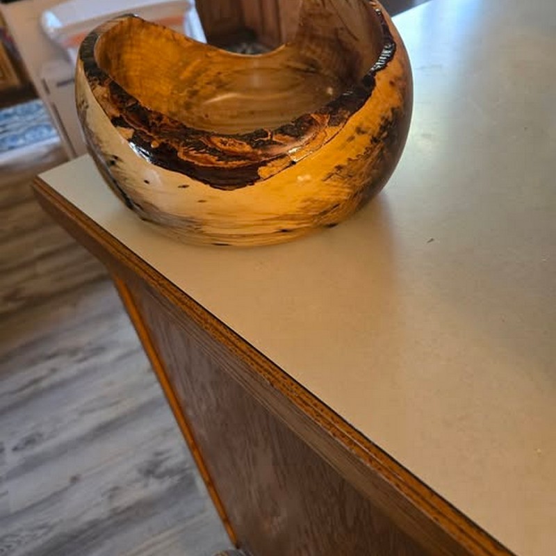 Natural Burl Wood Vase Sculpture Handcrafted Art Decor