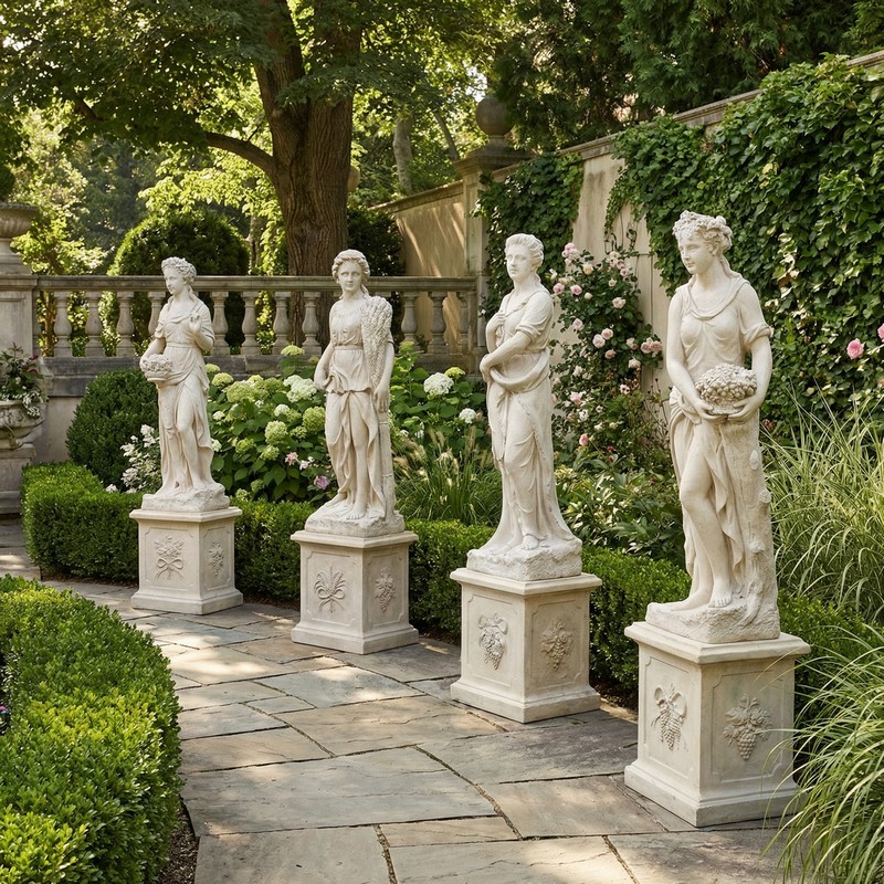 Classical Marble Woman Sculpture