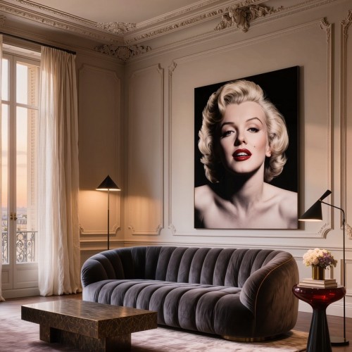 Elegant Lady Portrait Framed Artwork Wall Painting For Hotel Interior Design