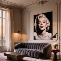 Elegant Lady Portrait Framed Artwork Wall Painting For Hotel Interior Design
