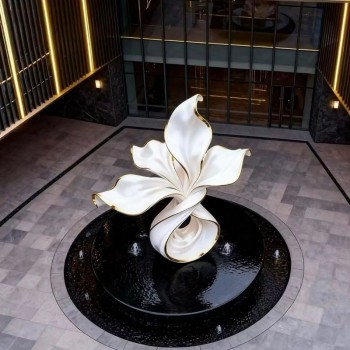 Stacked Abstract Pendant Art Decoration For Hotel Lobby & Garden