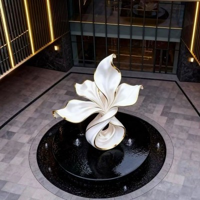 Stacked Abstract Pendant Art Decoration For Hotel Lobby & Garden