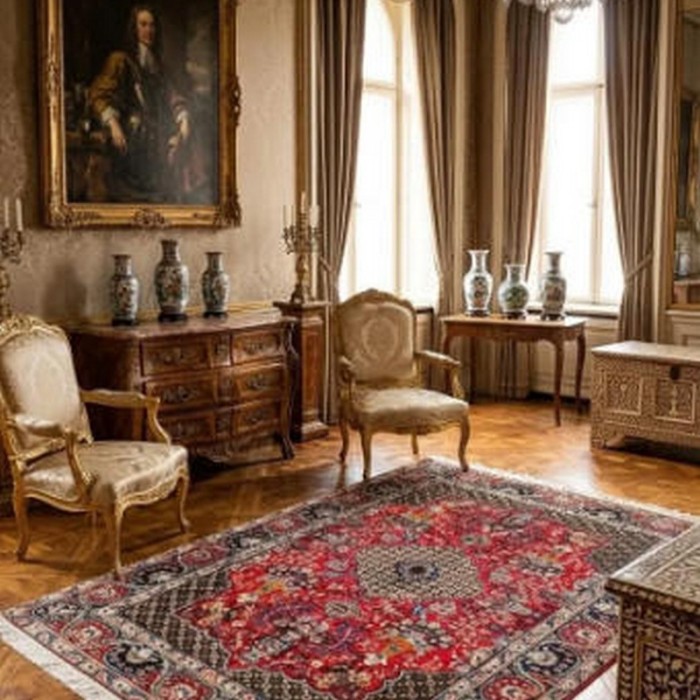Antique Style Persian Rug For Hotel Common Areas And Living Rooms
