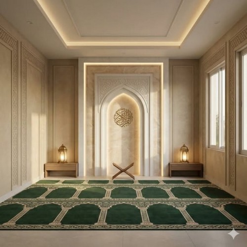 Islamic Pattern Musalla Carpet For Hotel Mosque Prayer Room