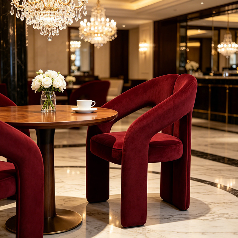 Velvet Upholstered Dining Chair