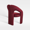 Luxury Wine Red Velvet Upholstered Dining Chair For Hotel Restaurant Use