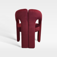 Luxury Wine Red Velvet Upholstered Dining Chair For Hotel Restaurant Use