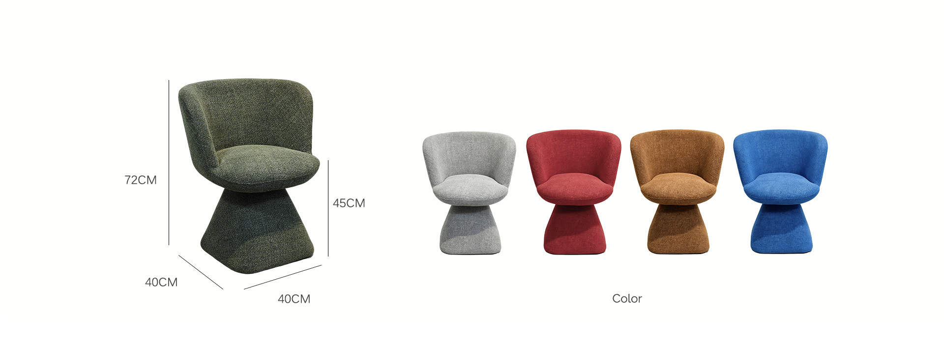 High-End Hospitality Seating Soft Woven Fabric Chair