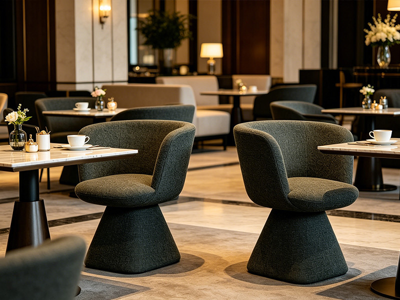 High-End Hospitality Seating Soft Woven Fabric Chair