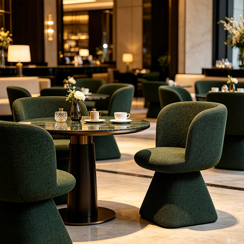 High-End Hospitality Seating Soft Woven Fabric Chair