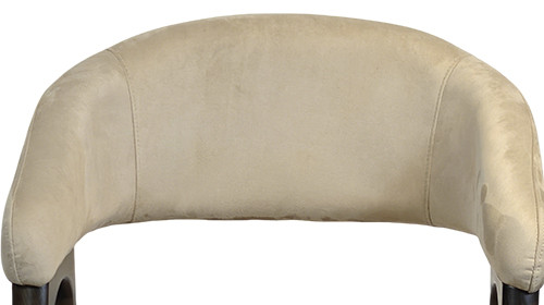 Wood Frame Armchair With Velvet Upholstery