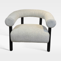 Premium Hotel Linen Fabric Upholstered Chair With Metal Frame