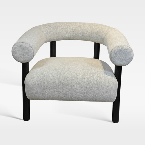 Premium Hotel Linen Fabric Upholstered Chair With Metal Frame