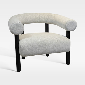 Premium Hotel Linen Fabric Upholstered Chair With Metal Frame