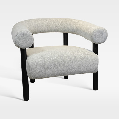 Premium Hotel Linen Fabric Upholstered Chair With Metal Frame