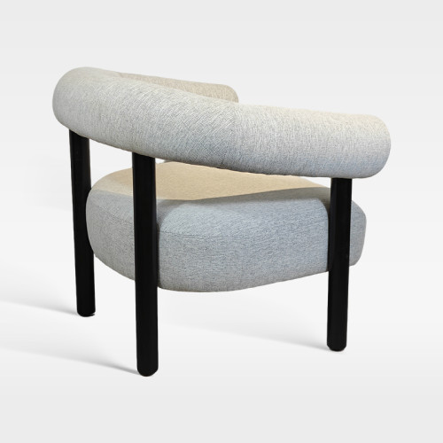 Premium Hotel Linen Fabric Upholstered Chair With Metal Frame