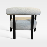 Premium Hotel Linen Fabric Upholstered Chair With Metal Frame