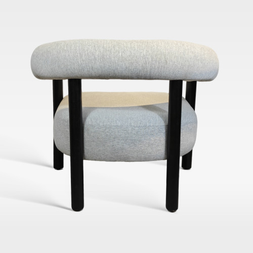 Premium Hotel Linen Fabric Upholstered Chair With Metal Frame