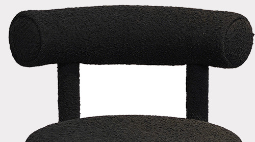 Black Upholstered Bar Chair