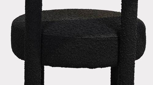Black Upholstered Bar Chair