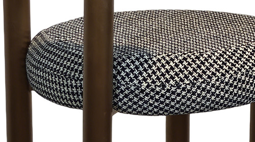 Upholstered Textured Fabric Counter Bar Chair