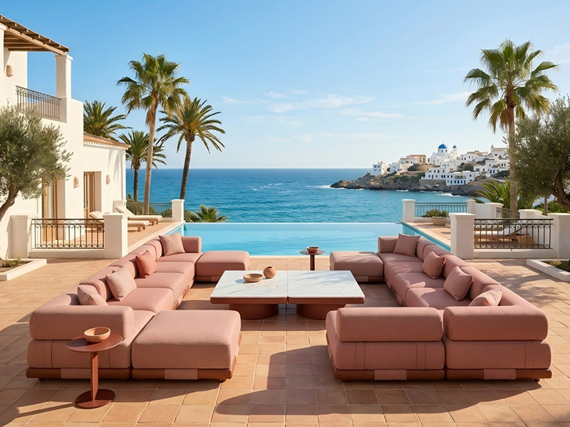 Customizable L-Shaped Modular Sofa