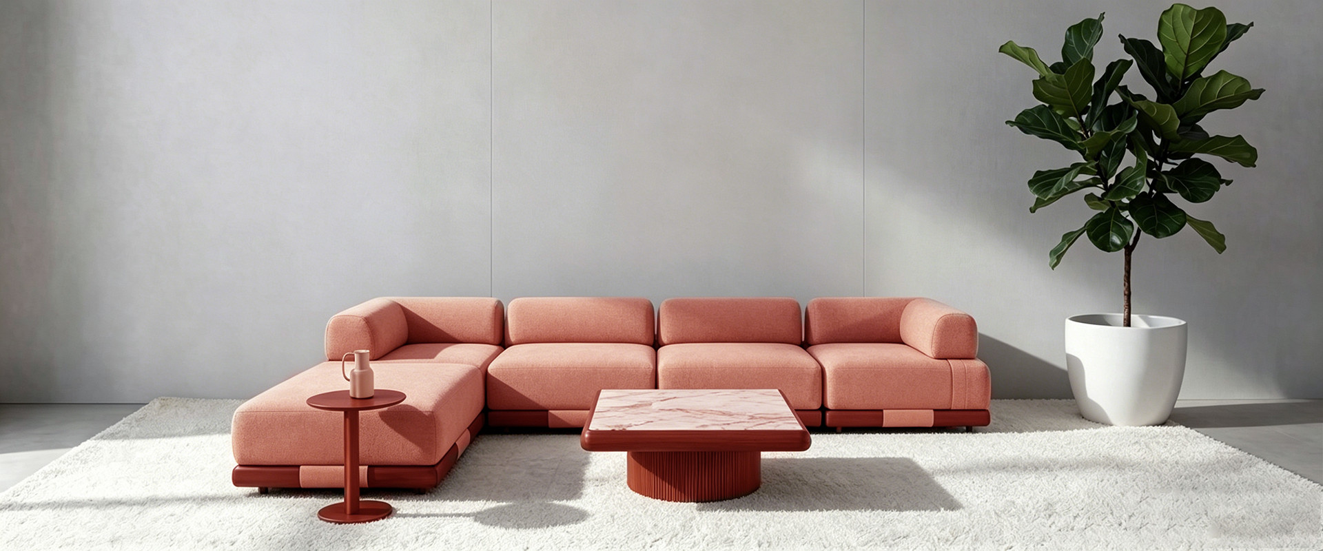 Customizable L-Shaped Modular Sofa