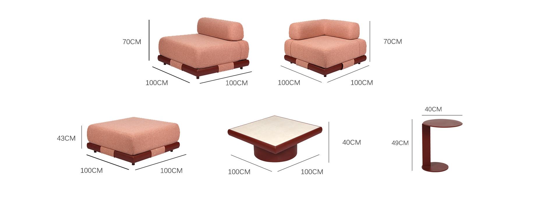 Customizable L-Shaped Modular Sofa
