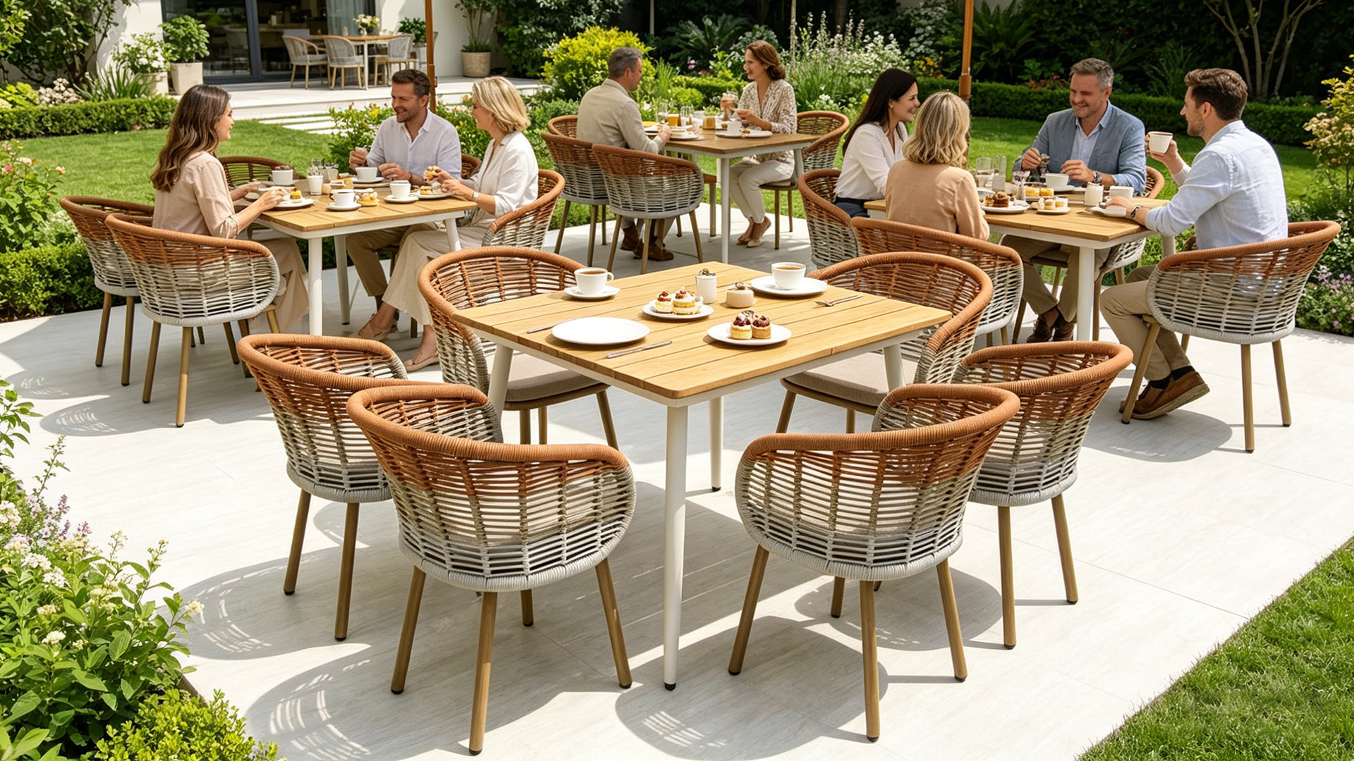 Handwoven Gradient Outdoor Armchair