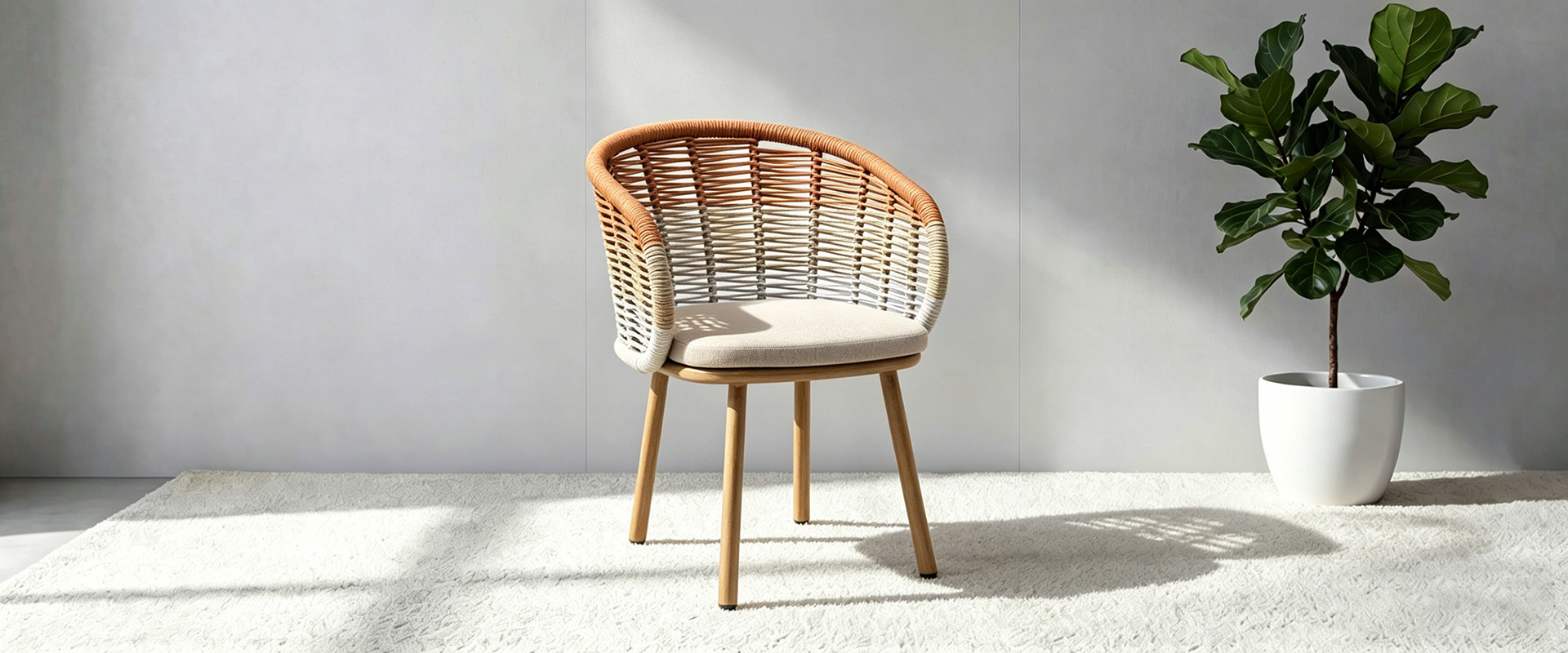 Handwoven Gradient Outdoor Armchair
