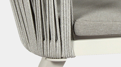 Light Grey Synthetic Rope Weave Outdoor Chair 